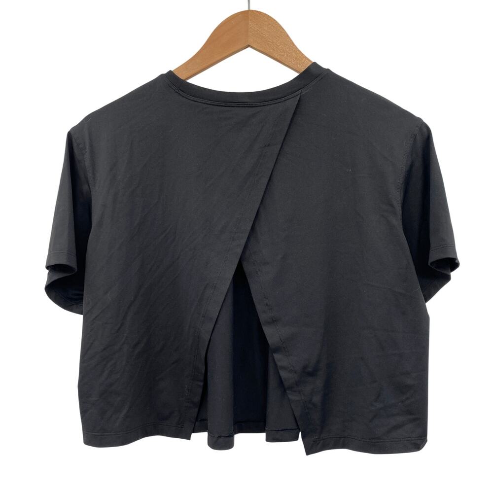 Lululemon black split back cropped tee - image 2